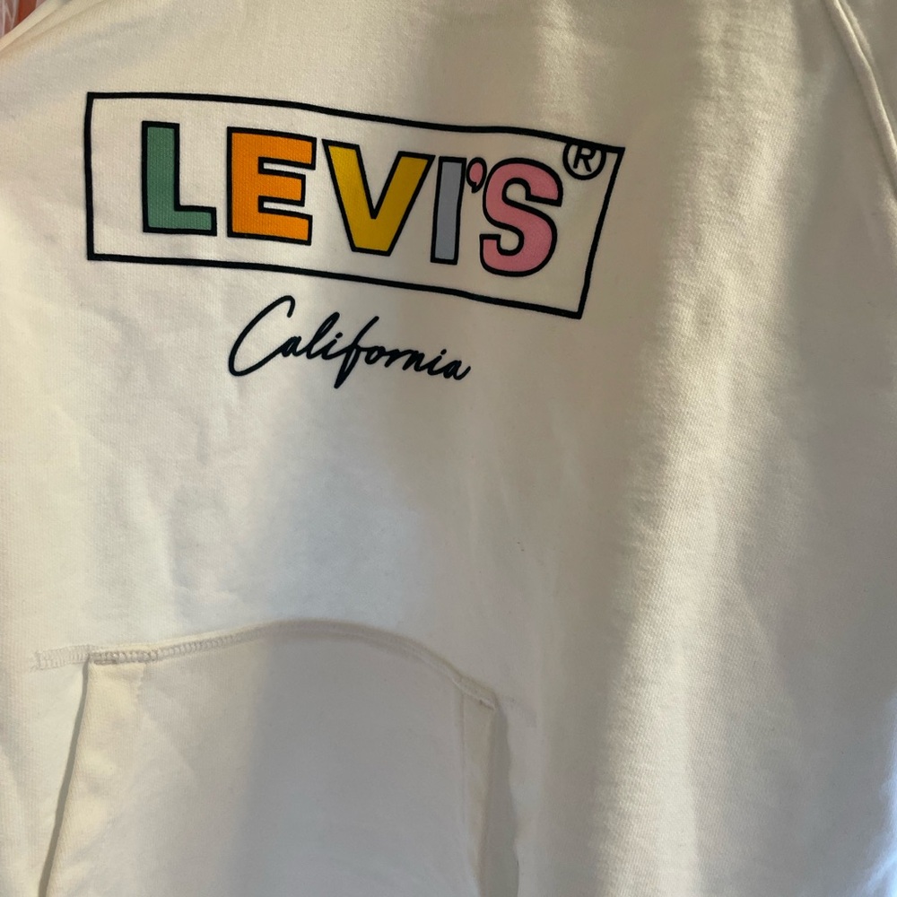 Levi's White Sweatshirt with Colorful Logo